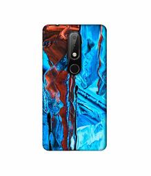 Amazon Brand - Solimo Designer Zik Zak Color Mixing 3D Printed Hard Back Case Mobile Cover for Nokia 6.1 Plus