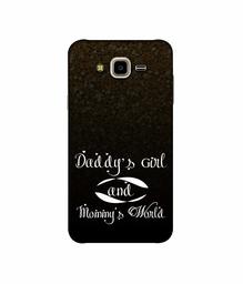 Amazon Brand - Solimo Designer Daddy's Girl and Mummy World 3D Printed Hard Back Case Mobile Cover for Samsung Gala