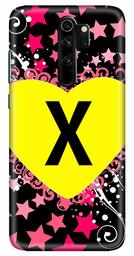 Amazon Brand - Solimo Designer Heart Pattern Alphabet-X 3D Printed Hard Back Case Mobile Cover for Xiaomi Redmi Note 8 Pro