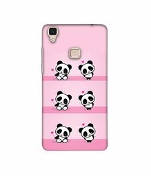 Amazon Brand - Solimo Designer Panda Pattern 3D Printed Hard Back Case Mobile Cover for Vivo V3