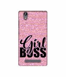 Amazon Brand - Solimo Designer Girl Boss On Pink Sparkle 3D Printed Hard Back Case Mobile Cover for Gionee F103