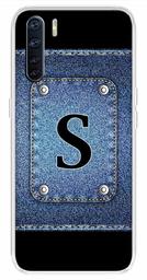 Amazon Brand - Solimo Designer Multicolor Button Jeans Alphabet-S Printed Soft Back Case Mobile Cover for Oppo F15