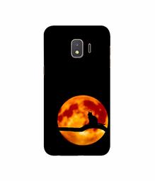 Amazon Brand - Solimo Designer Dark Black Cat 3D Printed Hard Back Case Mobile Cover for Samsung Galaxy J2 Core