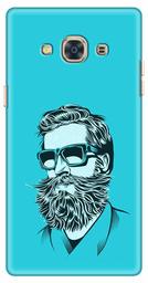 Amazon Brand - Solimo Designer Beard Man Blue 3D Printed Hard Back Case Mobile Cover for Samsung Galaxy J3 Pro