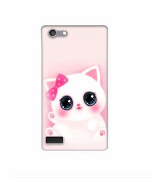 Amazon Brand - Solimo Designer Babby Kitty 3D Printed Hard Back Case Mobile Cover for Oppo Neo 7