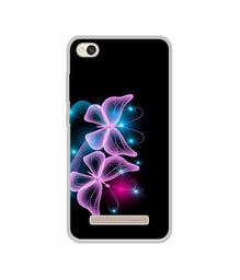 Amazon Brand - Solimo Designer Butterflies Neon Light UV Printed Soft Back Case Mobile Cover for Mi Redmi 4A