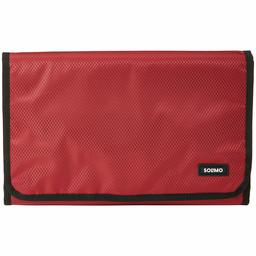 Amazon Brand - Solimo Red Tri-Fold Hanging Cosmetics and Toiletry Kit