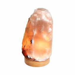 AmazonBasics Natural Himalayan Salt Lamp, Wood Base with Dimmer Switch - Crystal White, 5-7 Pounds