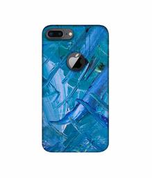 Amazon Brand - Solimo Designer Blue Paint 3D Printed Hard Back Case Mobile Cover for Apple iPhone 8 Plus (with Logo Cut)