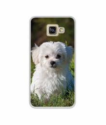 Amazon Brand - Solimo Designer White Dog UV Printed Soft Back Case Mobile Cover for Samsung Galaxy A5 (2016)