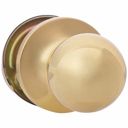 AmazonBasics Passage Door Knob, Standard Ball, Polished Brass