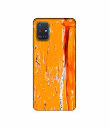 Amazon Brand - Solimo Designer Gold Yellow Paint 3D Printed Hard Back Case Mobile Cover for Samsung Galaxy A51