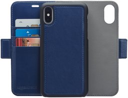 AmazonBasics PU Leather Wallet Detachable Case 8, navy