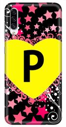 Amazon Brand - Solimo Designer Heart Pattern Alphabet-P 3D Printed Hard Back Case Mobile Cover for Samsung Galaxy A30s