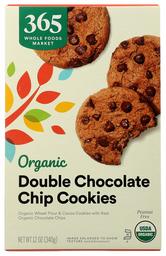 365 Everyday Value, Organic Double Chocolate Chip Cookies, 12 oz