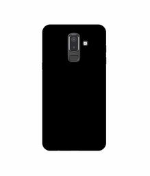 Amazon Brand - Solimo Designer Solid Black 3D Printed Hard Back Case Mobile Cover for Samsung Galaxy J8