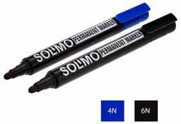 Amazon Brand - Solimo Permanent Marker Set (Black - 6, Blue - 4)