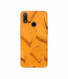 Amazon Brand - Solimo Designer Yellow Texture Wall 3D Printed Hard Back Case Mobile Cover for Realme 3 Pro