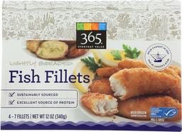 365 Everyday Value, Lightly Breaded Fish Fillets , 12 oz, (Frozen)