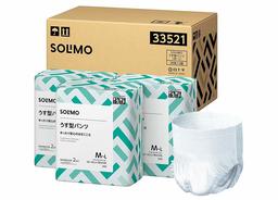 (Amazon Brand) SOLIMO Thin Pants (Adult Paper Diapers) M - L Size 38 Sheets x 3 (ADL Classification: Walkers and Sitting) (Case Sale)