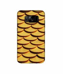 Amazon Brand - Solimo Designer Wooden Semi Circle Texture 3D Printed Hard Back Case Mobile Cover for Samsung Galaxy S8 Plus