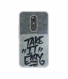 Amazon Brand - Solimo Designer Take It Easy UV Printed Soft Back Case Mobile Cover for Micromax Selfie 2 Note Q4601