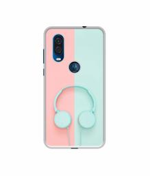 Amazon Brand - Solimo Designer Head Phone UV Printed Soft Back Case Mobile Cover for Motorola One Vision