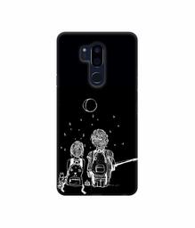 Amazon Brand - Solimo Designer Couples Sitting at Dark 3D Printed Hard Back Case Mobile Cover for LG G7 ThinQ