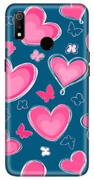 Amazon Brand - Solimo Designer Heart Pattern Design 3D Printed Hard Back Case Mobile Cover for Realme 3 / Realme 3i