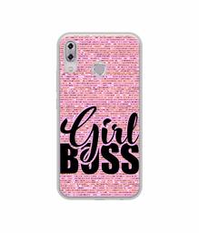 Amazon Brand - Solimo Designer Girl Boss On Pink Sparkle UV Printed Soft Back Case Mobile Cover for Asus Zenfone 5Z ZS620KL