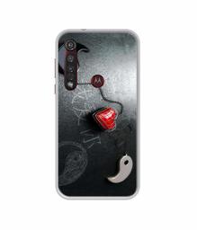 Amazon Brand - Solimo Designer Chinnese Yin and Yang UV Printed Soft Back Case Mobile Cover for Motorola Moto G8 Plus