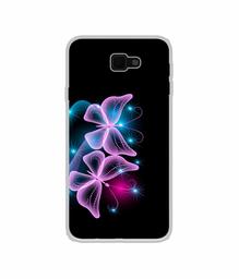 Amazon Brand - Solimo Designer Butterflies Neon Light UV Printed Soft Back Case Mobile Cover for Samsung Galaxy J7 Prime