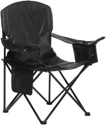 AmazonBasics Extra Large Padded Folding Outdoor Camping Chair with Bag - 38 x 24 x 36 Inches, Black