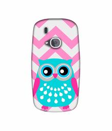 Amazon Brand - Solimo Designer Sky Blue Owl 3D Printed Hard Back Case Mobile Cover for Nokia 3310