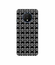 Amazon Brand - Solimo Designer White Flowers Pattern 3D Printed Hard Back Case Mobile Cover for OnePlus 7T