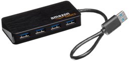 AmazonBasics 4-Port USB 3.0 Hub with UK Plug