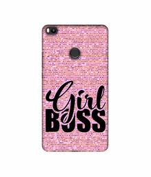 Amazon Brand - Solimo Designer Girl Boss On Pink Sparkle UV Printed Soft Back Case Mobile Cover for Mi Max 2