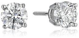 Amazon CollectionIGI Certified 18k White Gold Lab Created Diamond Stud Earrings (1 cttw, G-H Color, VS1-VS2 Clarity)