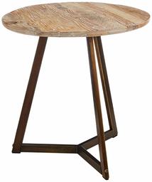 Marque Amazon - Rivet Table d'appoint ronde, 50 x 50 cm, Finition orme