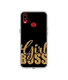 Amazon Brand - Solimo Designer Sparkle Girl Boss UV Printed Soft Back Case Mobile Cover for Samsung Galaxy A10s