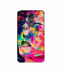 Amazon Brand - Solimo Designer Multicolor Lady Vector 3D Printed Hard Back Case Mobile Cover for LG Stylus 2