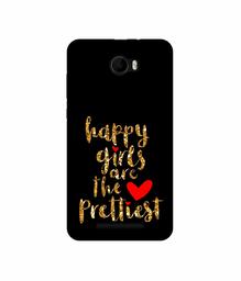 Amazon Brand - Solimo Designer Happy Girls are The Prettiest UV Printed Soft Back Case Mobile Cover for Karbonn K9 Viraat