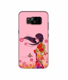 Amazon Brand - Solimo Designer Lady Vector Pattern 3D Printed Hard Back Case Mobile Cover for Samsung Galaxy S8 Plus