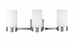 Amazon Brand – Rivet 3-Light Vanity with Frosted-Glass Shades, 7