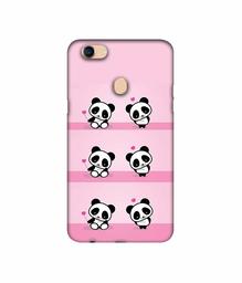 Amazon Brand - Solimo Designer Panda Pattern 3D Printed Hard Back Case Mobile Cover for Oppo F5