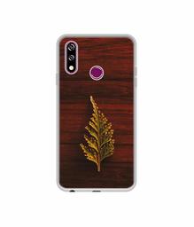 Amazon Brand - Solimo Designer Leaf on Wood UV Printed Soft Back Case Mobile Cover for LG W10