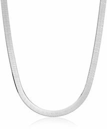 Women's Herringbone Chain Necklace, Sterling Silver, 24