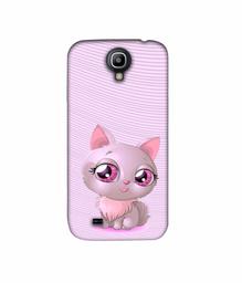 Amazon Brand - Solimo Designer Cute Pink Cat 3D Printed Hard Back Case Mobile Cover for Samsung Galaxy S4 GT i9500