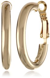 Gold Plated Sterling Silver Hoop Earrings