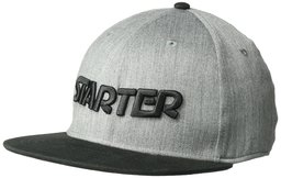 Starter - Gorra Plana para Hombre Star-FIT Exclusiva de Amazon, Vapor Grey Heather, Small/Medium